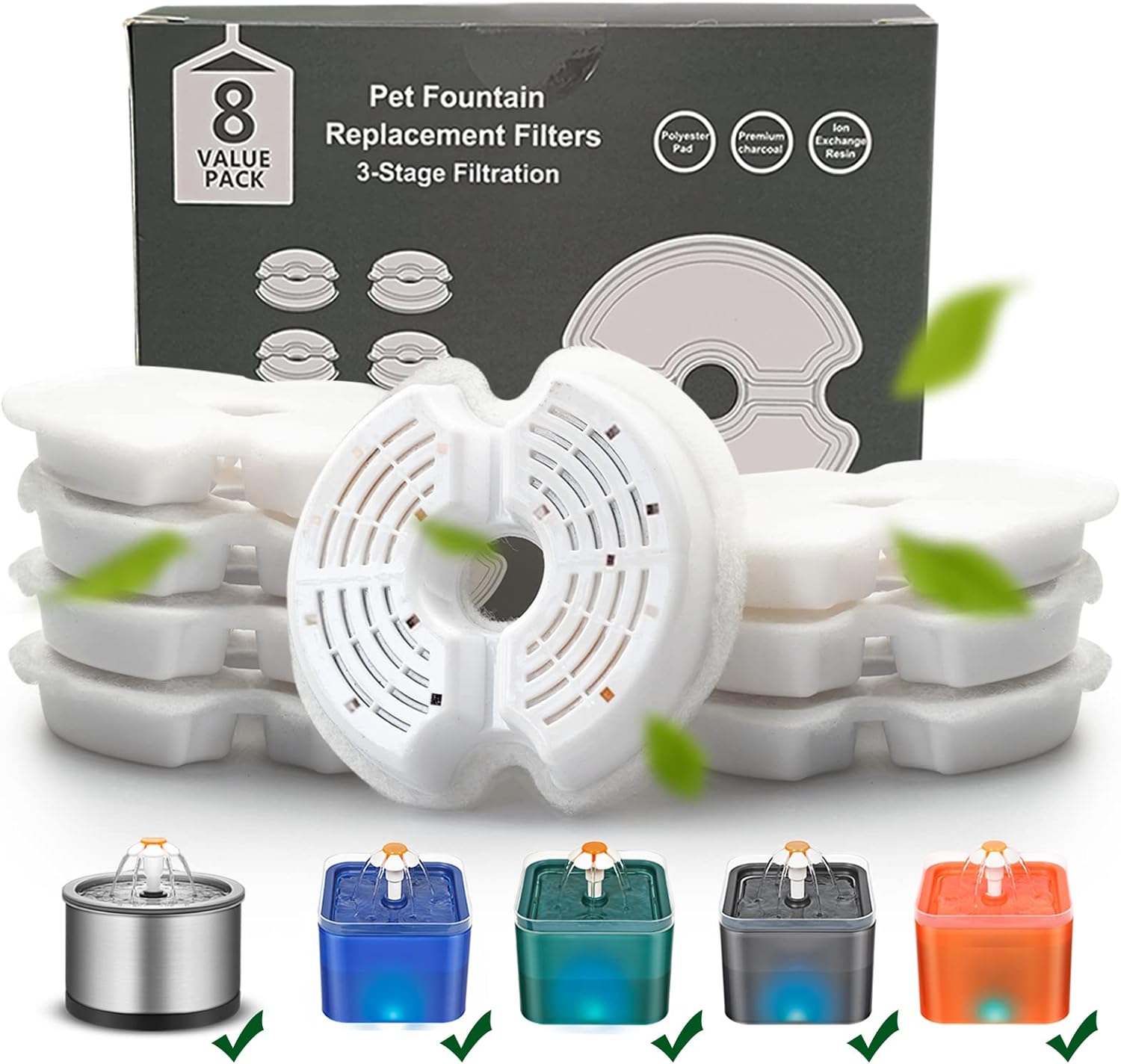 Pet Water Fountain Pump Replacement - Cat Water Fountain Filter Multiple Filtration