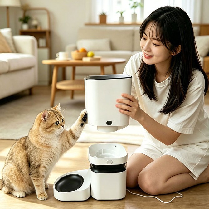 Automatic Cat Feeder 6L Timed - 6L New Automatic Cat Feeder Timed