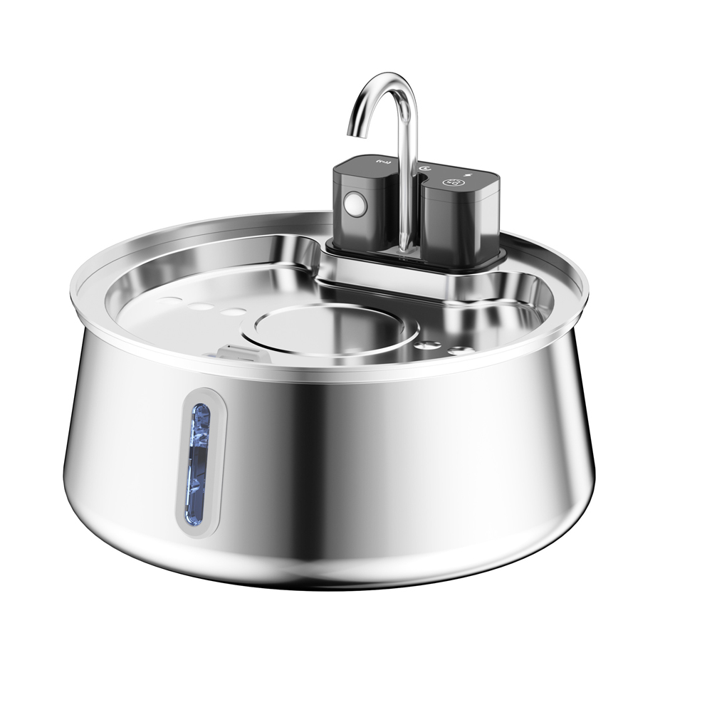 Smart Pet Water Fountain Wifi - 4L Wireless Recharge Stainless Steel Pet