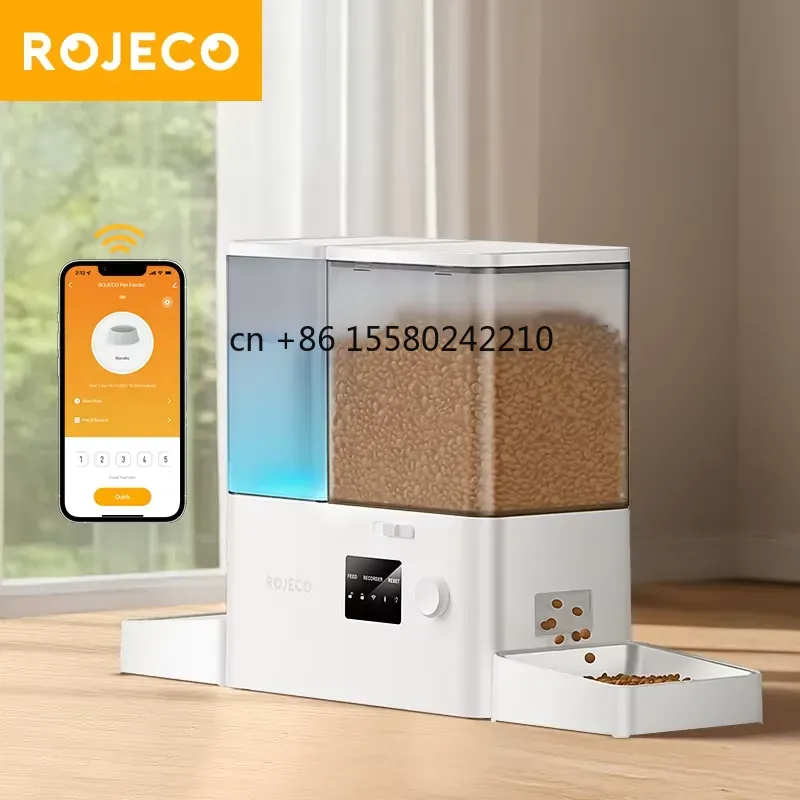 Smart Pet Water Fountain Wifi - ROJECO 8.5L Automatic Pet Feeder and