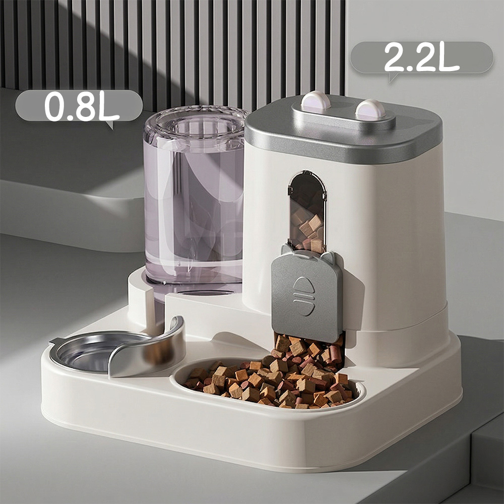 Dog Water Fountain Large - Automatic Feeder Dog Cat Food Bowl