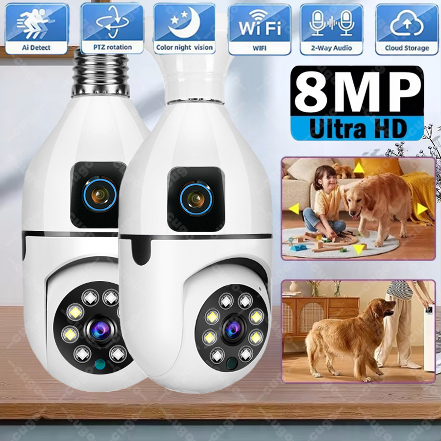 Smart Pet Feeder Camera Wifi - Camera IP WiFi E27, camera hình
