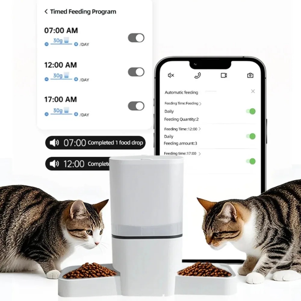 Automatic Cat Feeder 6L Timed - 6L Smart Automatic Pet Feeder With