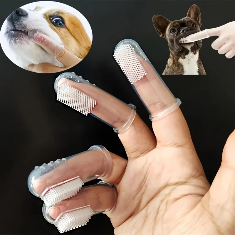 Pet Fountain Cleaning Kit - Soft Silicone Pet Finger Dog Toothbrush