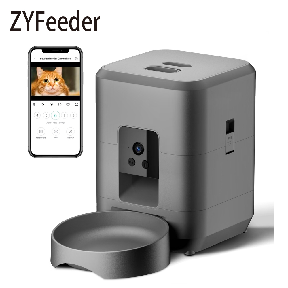 Smart Pet Feeder Camera Wifi - 2L Automatic Pet Feeder Cat Smart