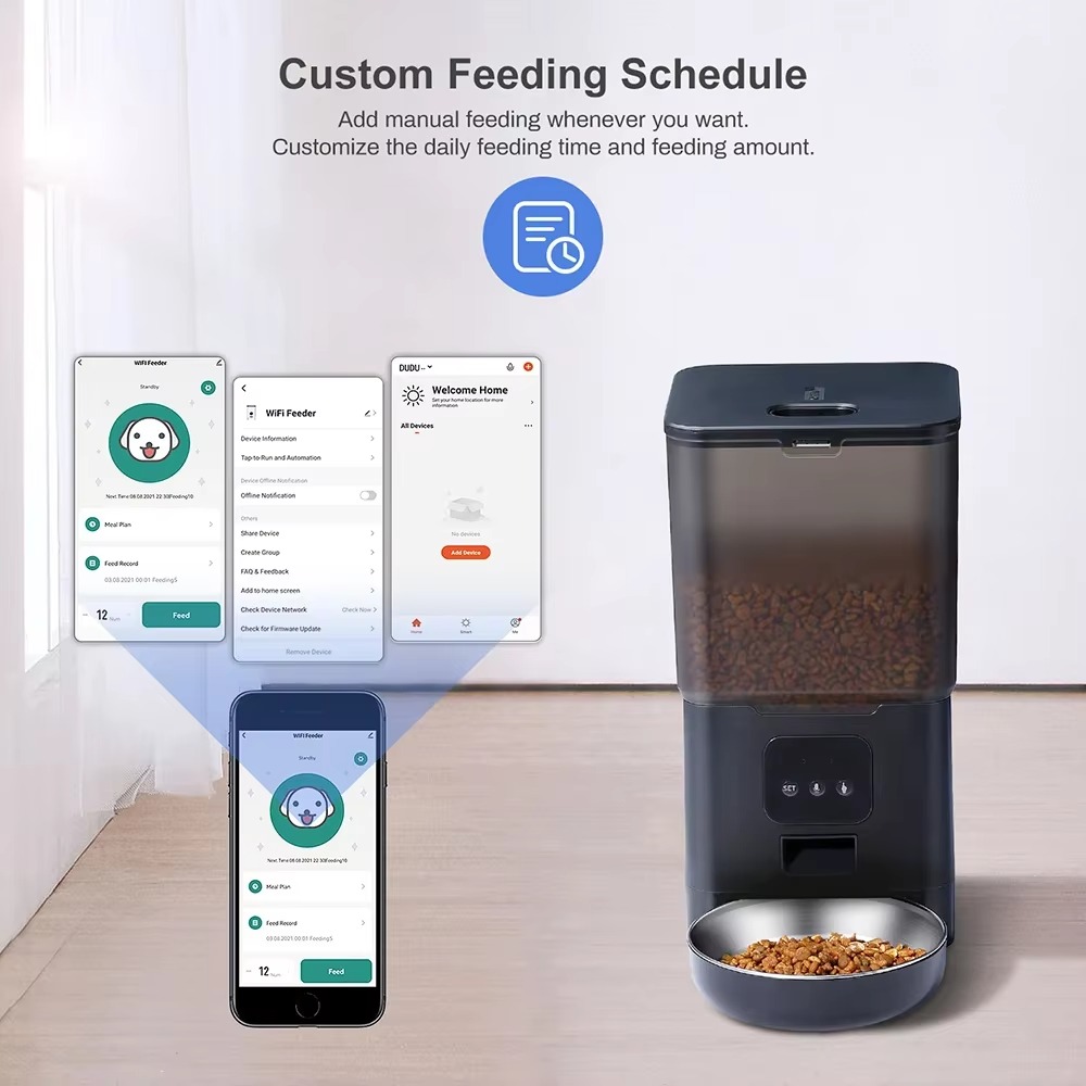 6L Smart Pet Feeder with APP C - đánh giá và giá Pet Feeder App Control Portion
