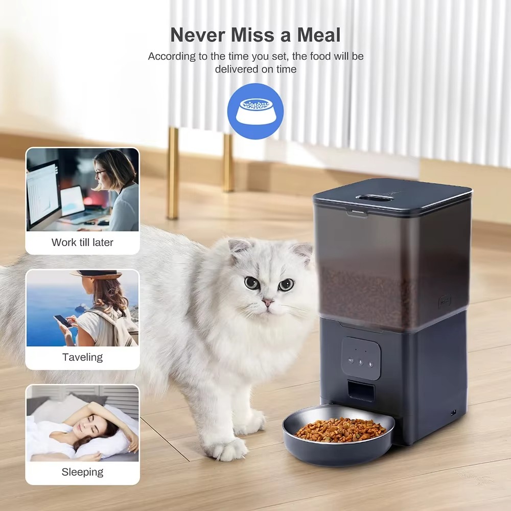 6L Smart Pet Feeder with APP C - đánh giá và giá Pet Feeder App Control Portion