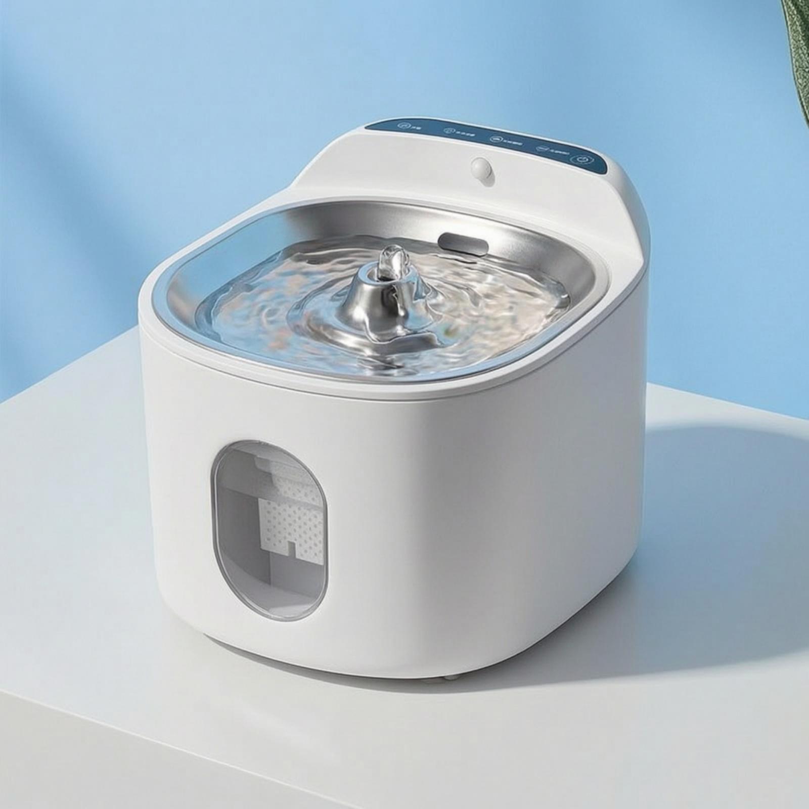 Rechargeable Automatic Drinkin - đánh giá và giá Pet Water Fountain Stainless Steel