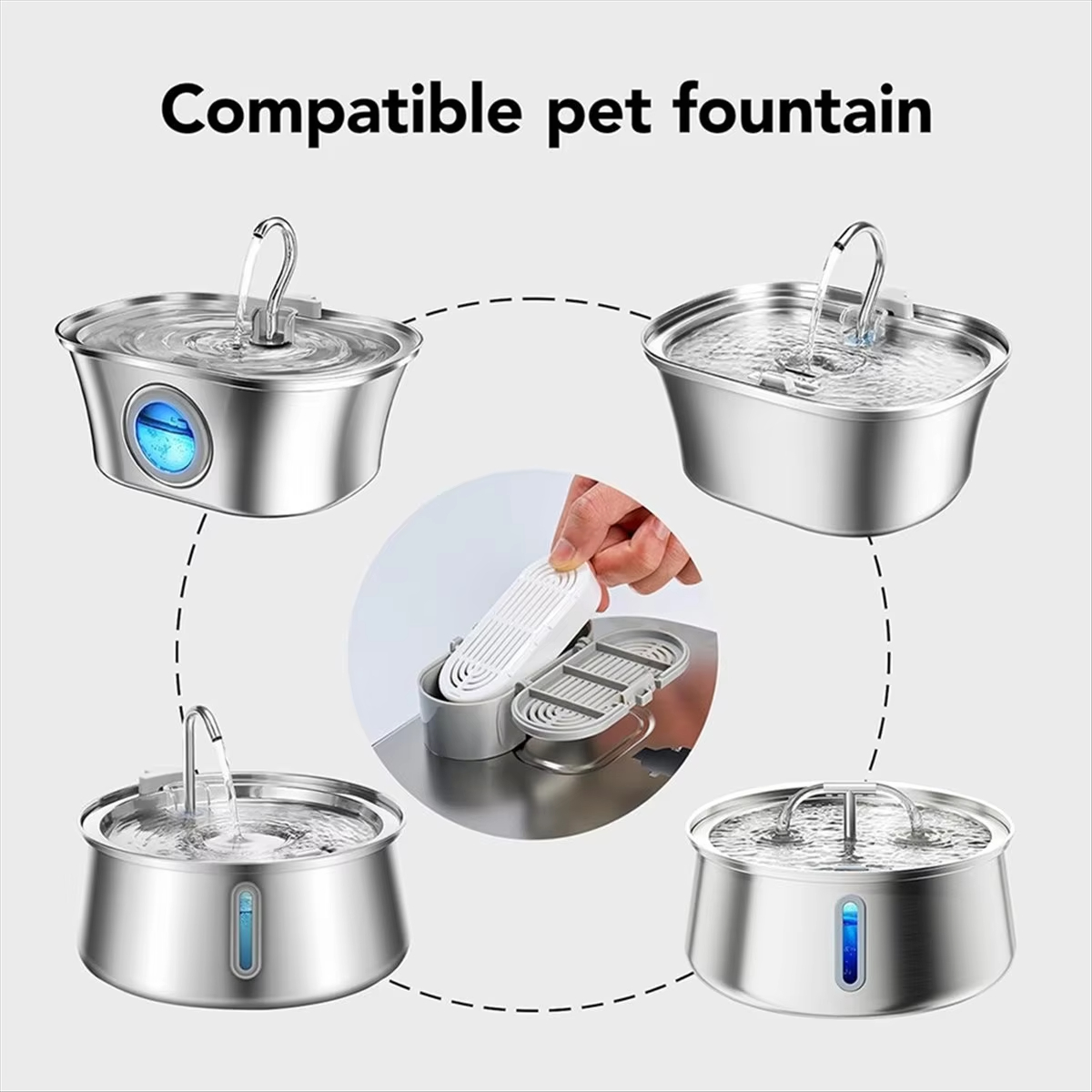 Cat and Dog Drinking Fountain  - đánh giá và giá Pet Fountain Filter Replacement