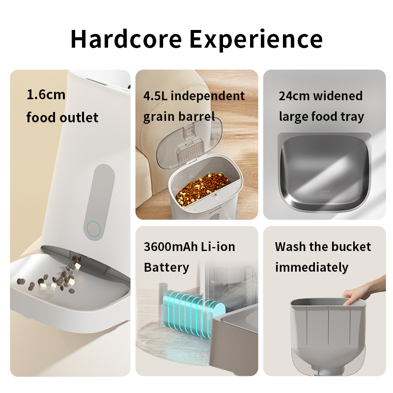New Series 4.5L Smart Pet Feed - đánh giá và giá Smart Pet Feeder Camera Wifi