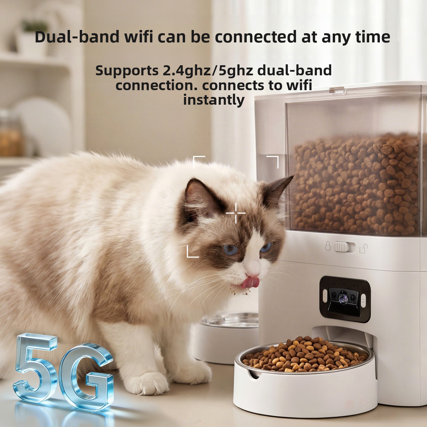 2 In 1 Smart Pet Feeder Water  - đánh giá và giá Smart Pet Water Fountain Wifi
