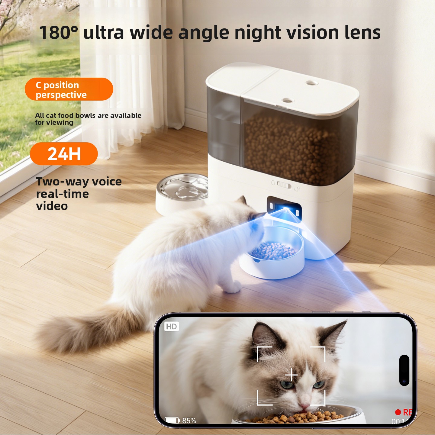 2 In 1 Smart Pet Feeder Water  - đánh giá và giá Smart Pet Water Fountain Wifi