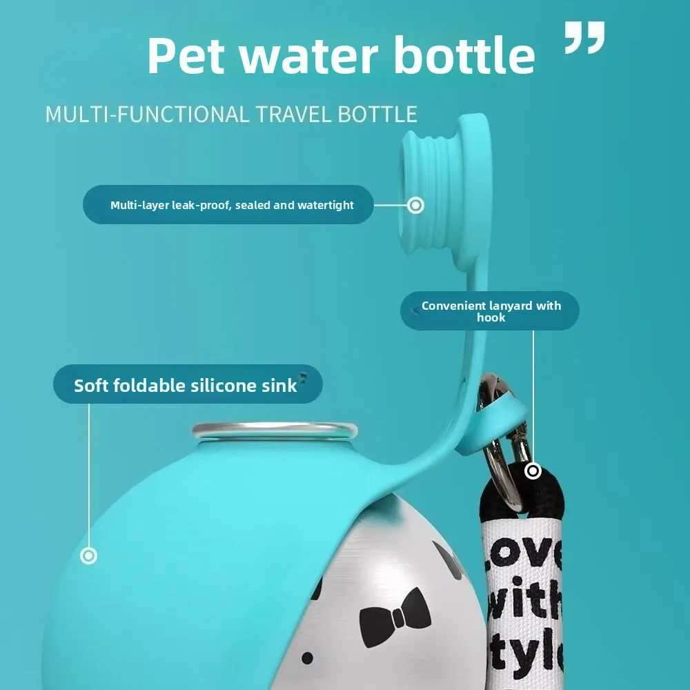 285ML Dog Water Bottle Portabl - đánh giá và giá Pet Water Fountain Stainless Steel