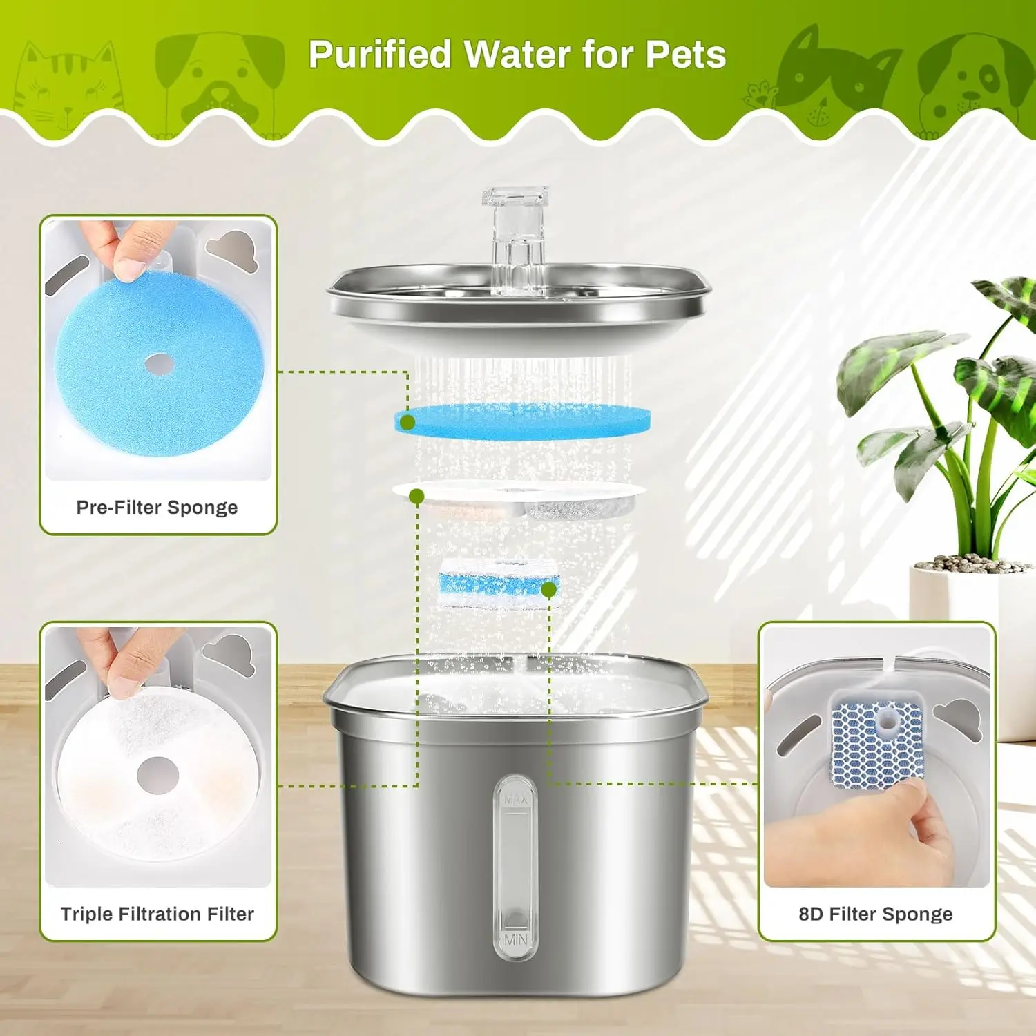 Replacement Activated Carbon F - đánh giá và giá Pet Water Fountain Pump Replacement