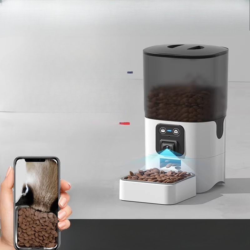Pet Feeder Automatic with Came - đánh giá và giá Automatic Cat Feeder 6L Timed