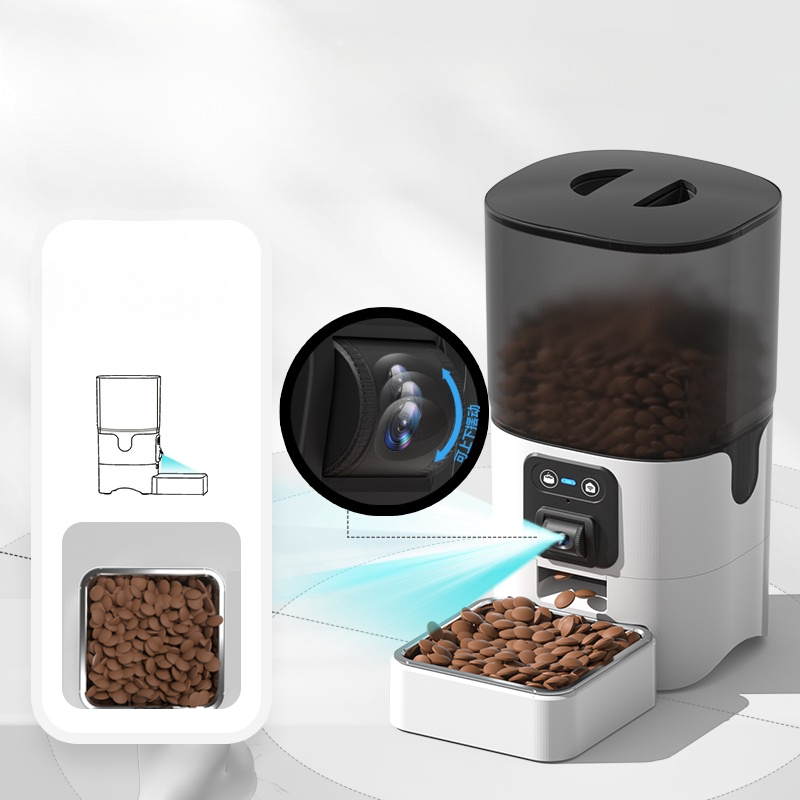 Pet Feeder Automatic with Came - đánh giá và giá Automatic Cat Feeder 6L Timed