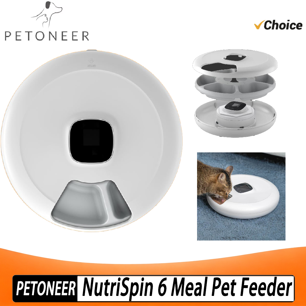 Petoneer NutriSpin 6 Meal Pet  - đánh giá và giá Pet Feeder App Control Portion
