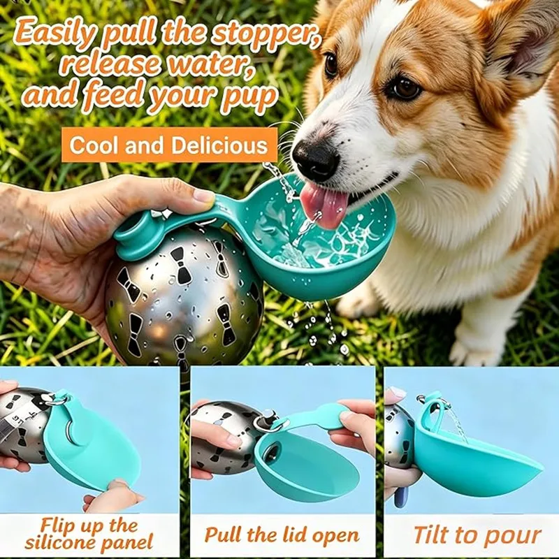 Portable Stainless Steel Dog W - đánh giá và giá Pet Water Fountain Stainless Steel