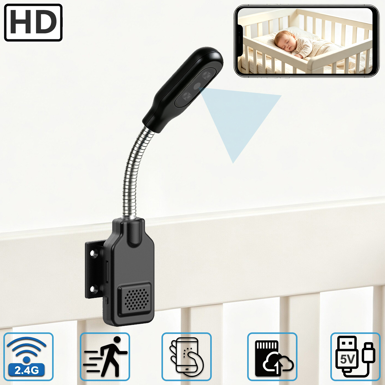 Flexible Gooseneck Baby Pet Mo - đánh giá và giá Smart Pet Feeder Camera Wifi