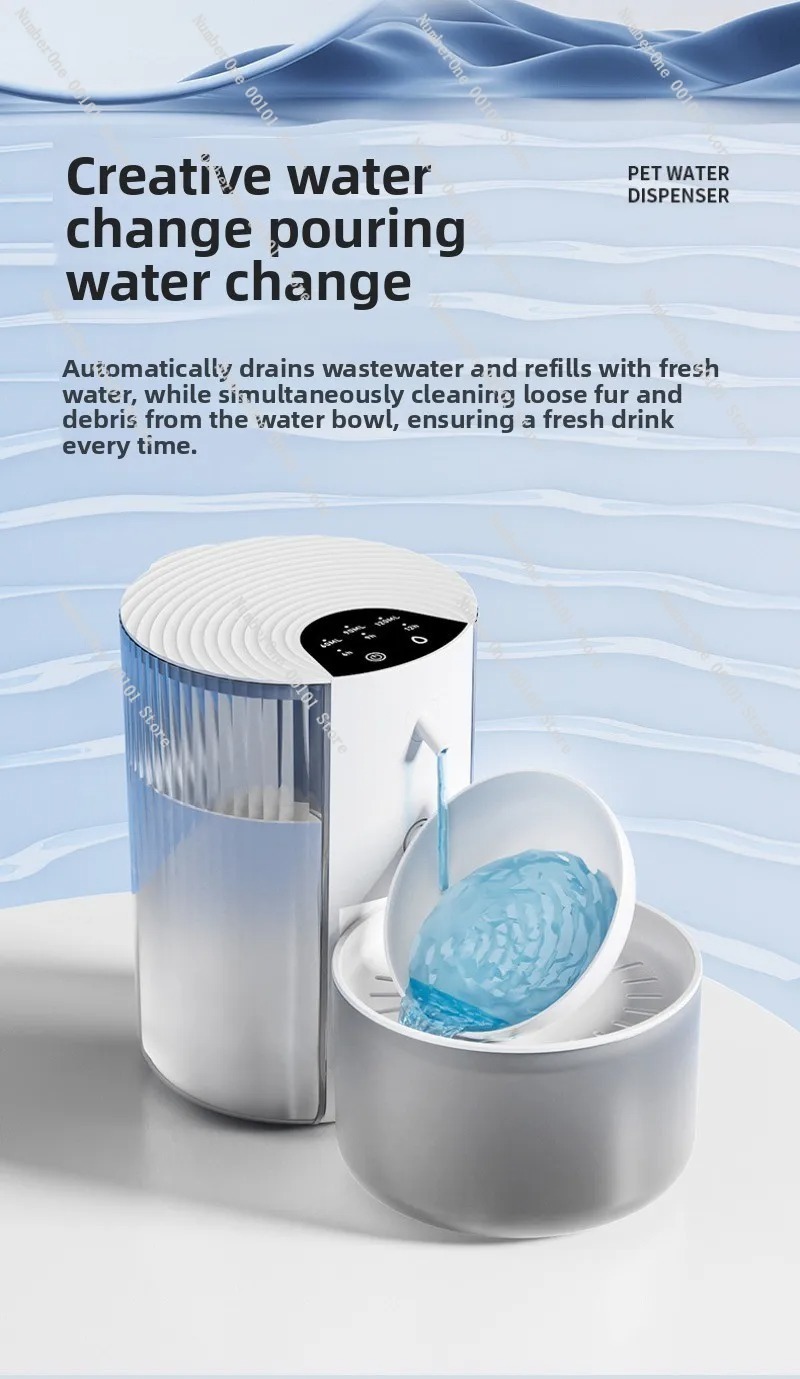 Smart Pet Water Fountain 3L, F - đánh giá và giá Automatic Cat Water Dispenser 3L