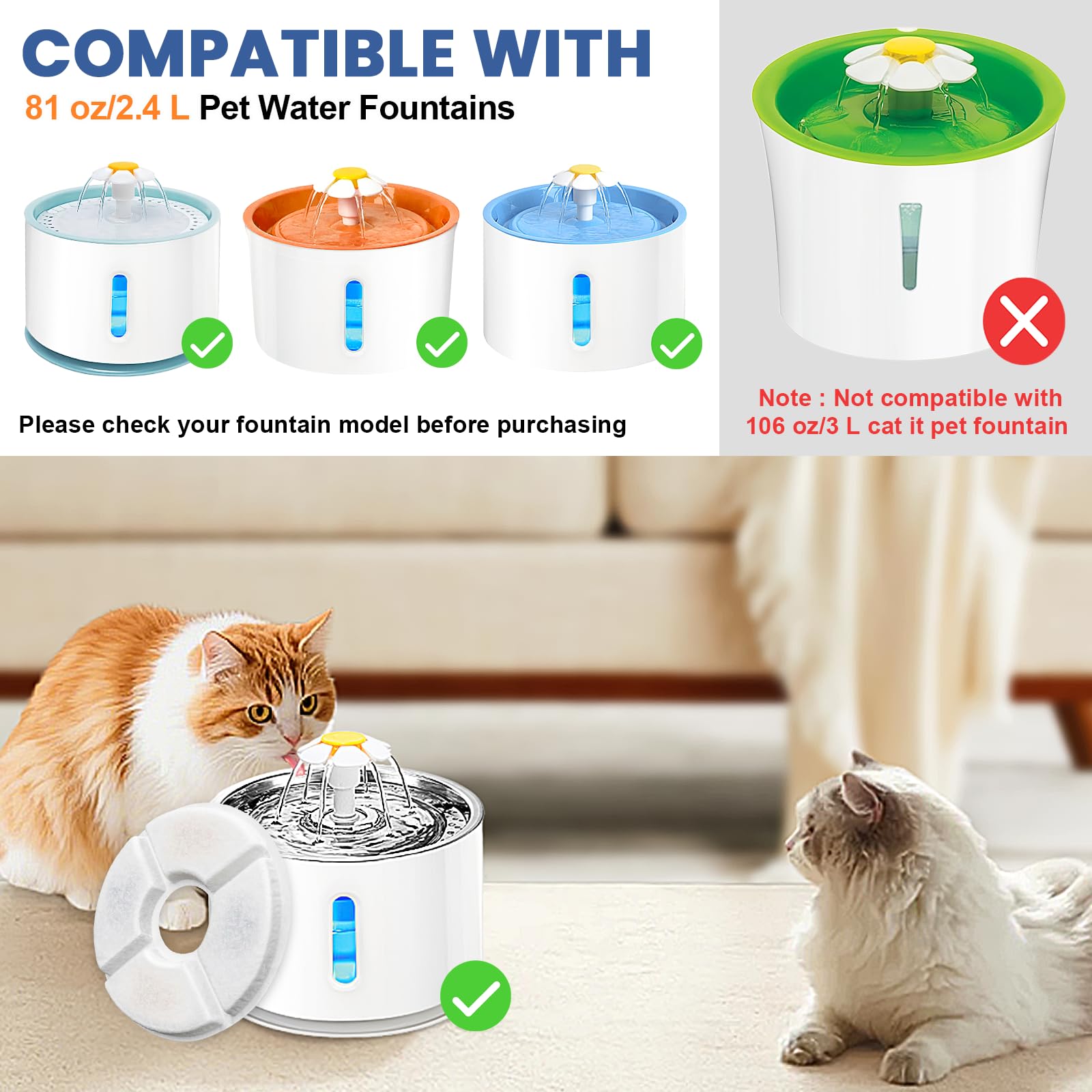 Cat Water Fountain Filter Repl - đánh giá và giá Pet Water Fountain Pump Replacement