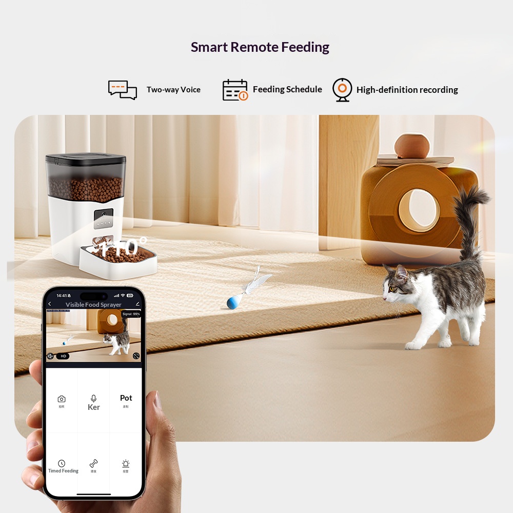 Automatic Smart Plastic Waterp - đánh giá và giá Pet Feeder App Control Portion