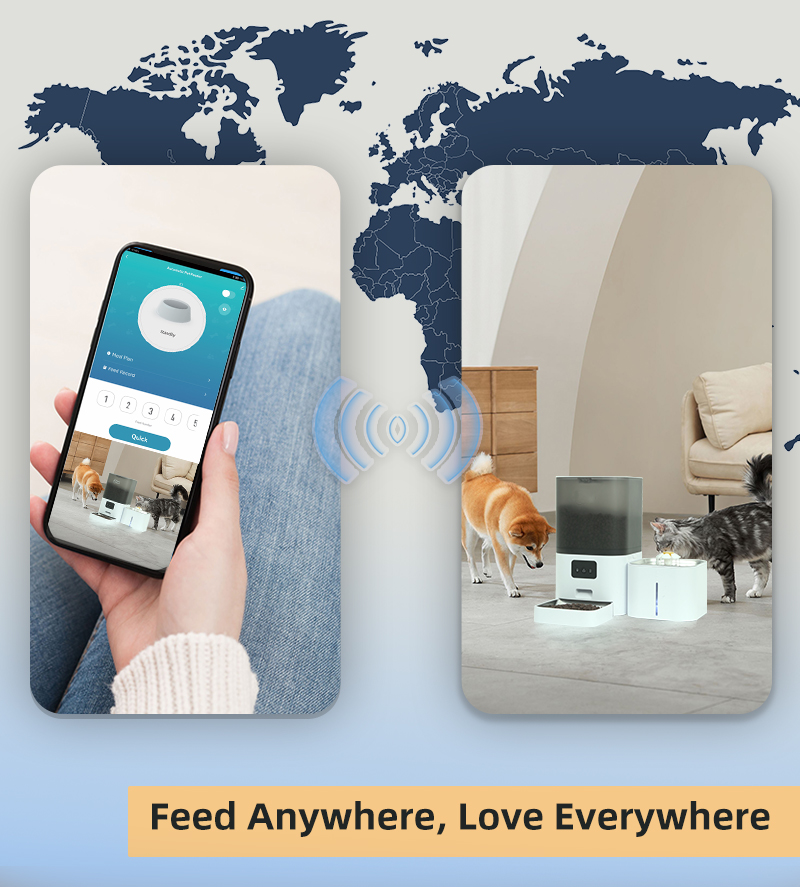Wifi APP Control Voice Call Fu - đánh giá và giá Automatic Cat Feeder 6L Timed