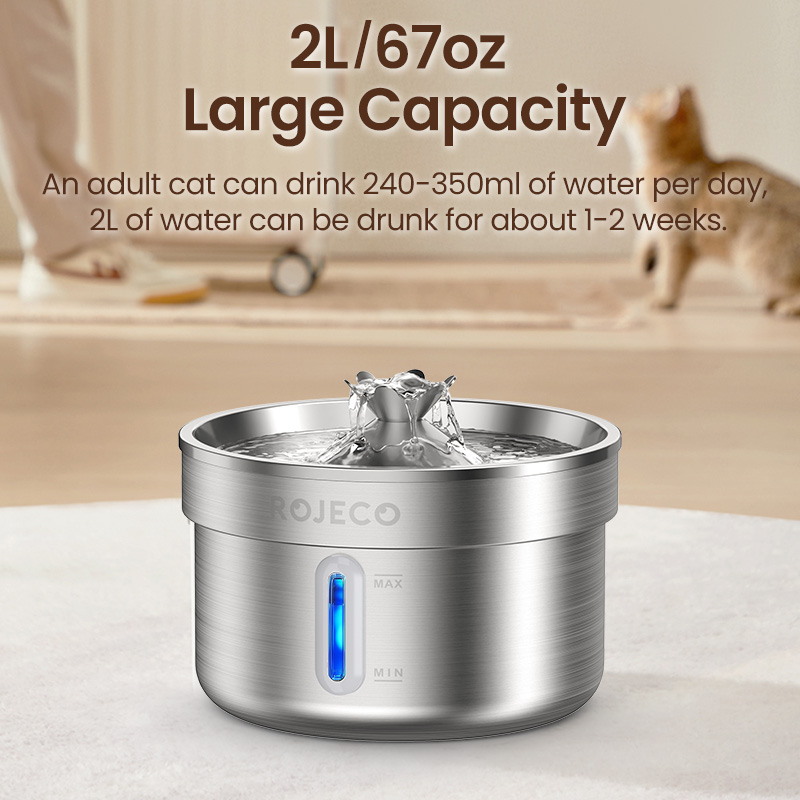 ROJECO Stainless Steel Pet Dri - đánh giá và giá Smart Pet Water Fountain Wifi