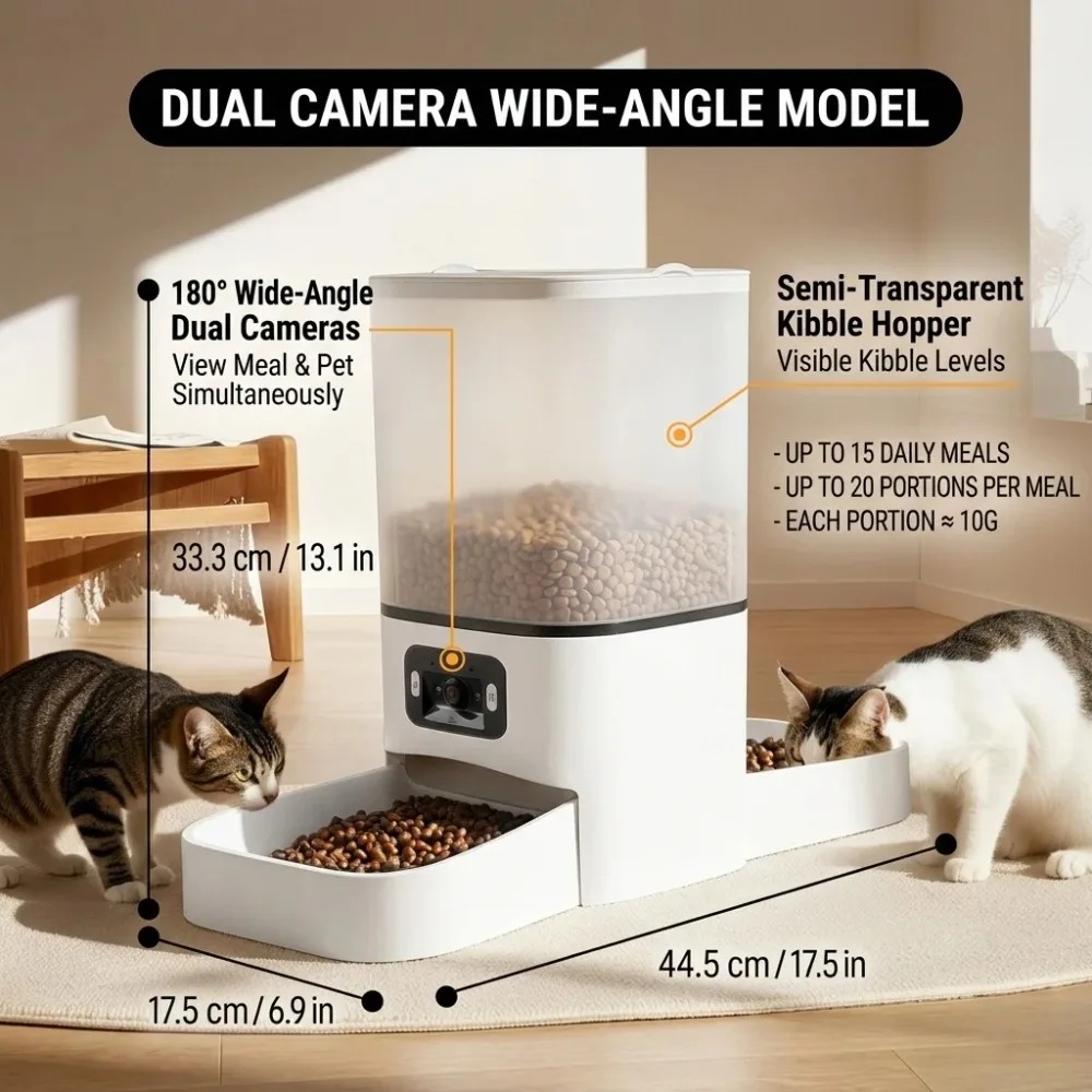 6L Smart Automatic Pet Feeder  - đánh giá và giá Automatic Cat Feeder 6L Timed