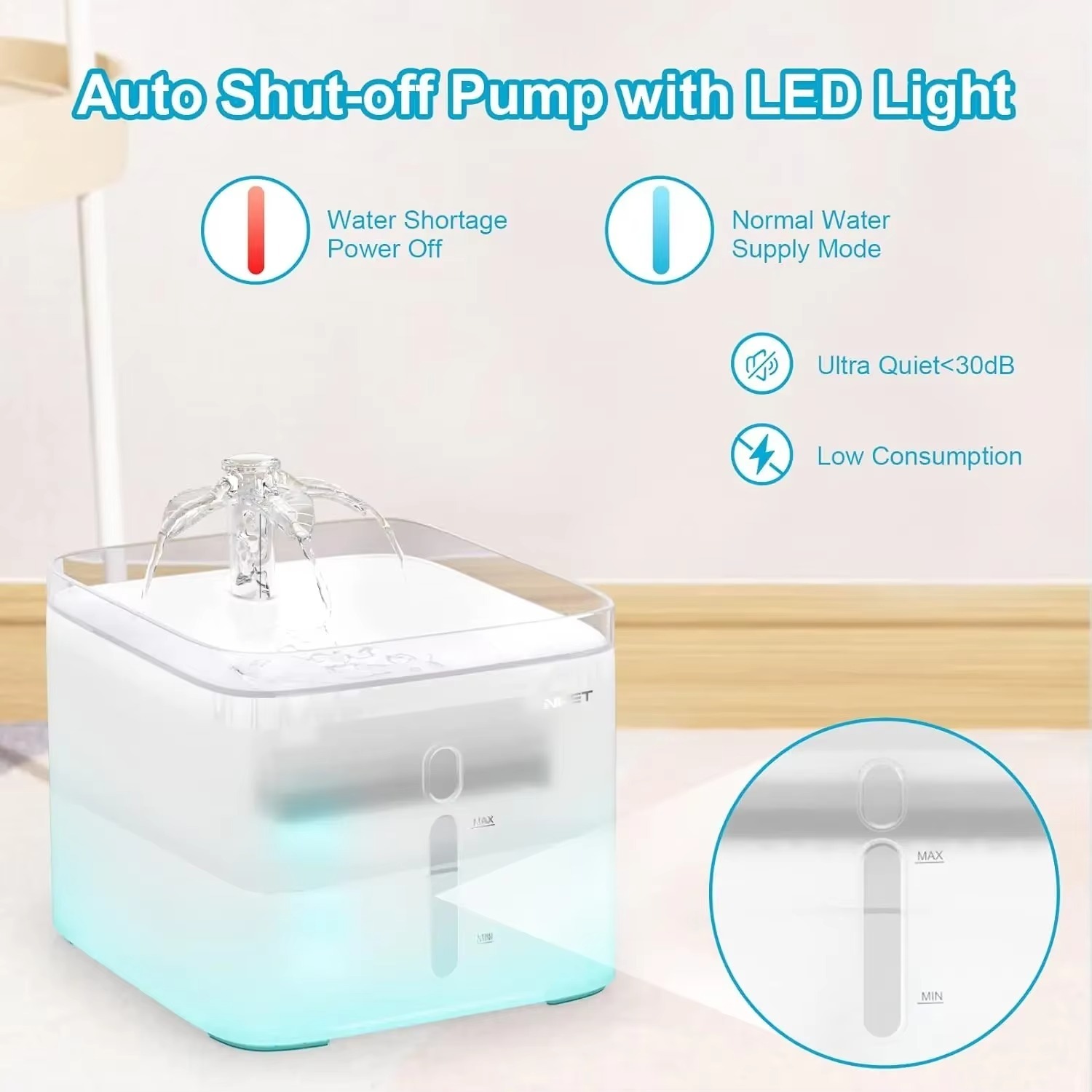 FurStarNPET Cat Water Fountain - đánh giá và giá Automatic Cat Water Dispenser 3L