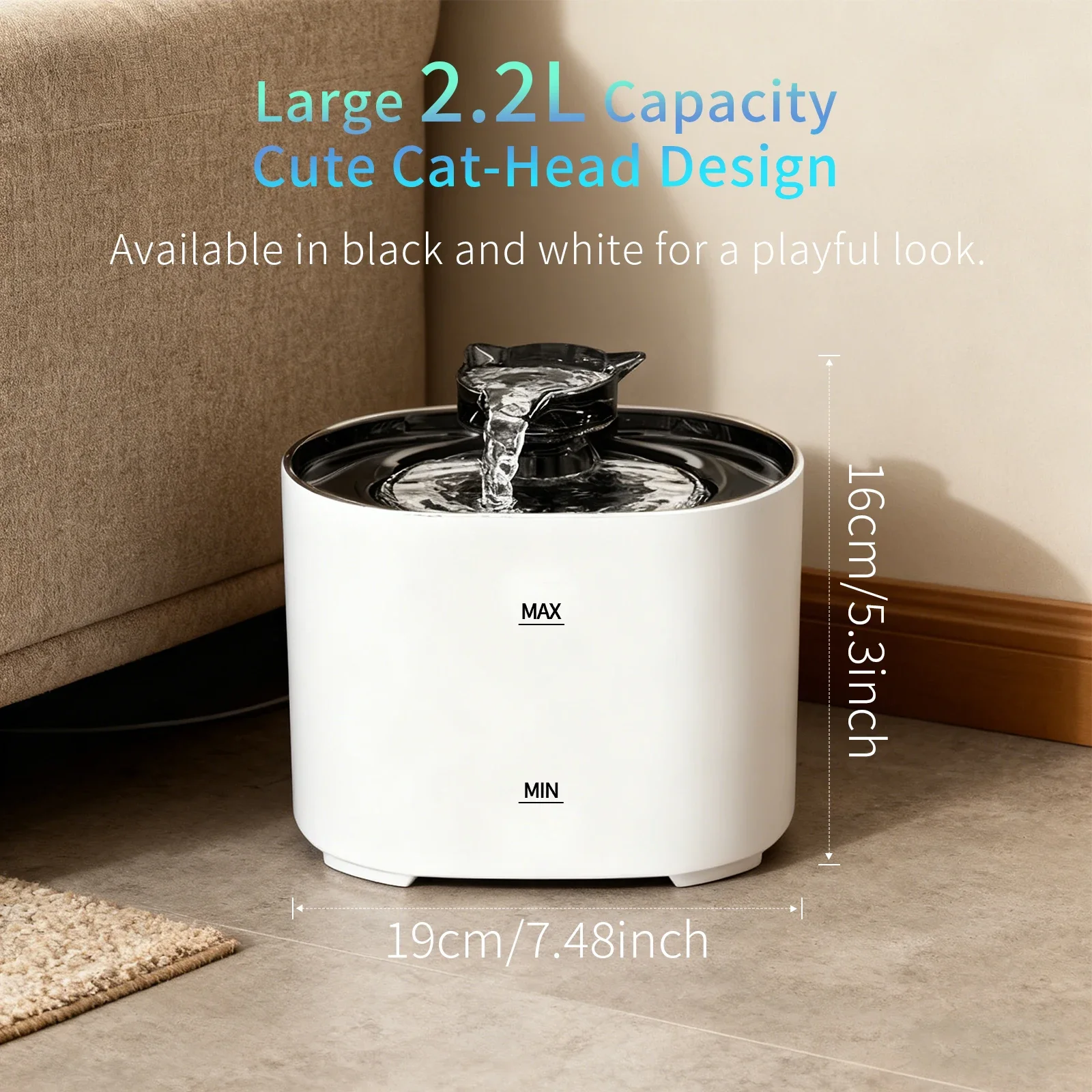 74.39 oz/2.2L, USB Electric Si - đánh giá và giá Pet Water Fountain Pump Replacement