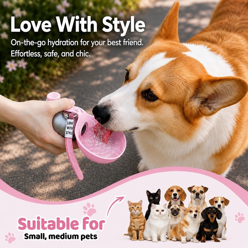 Dog Water Bottle Stainless Ste - đánh giá và giá Pet Water Fountain Stainless Steel