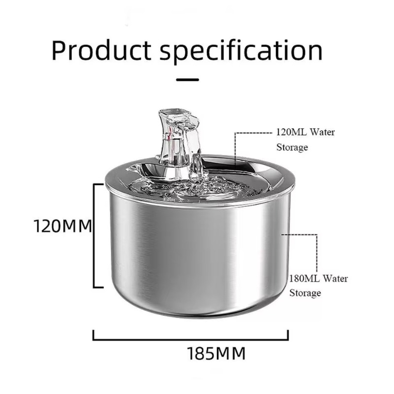 Design Stainless Steel Pet Wat - đánh giá và giá Pet Water Fountain Stainless Steel