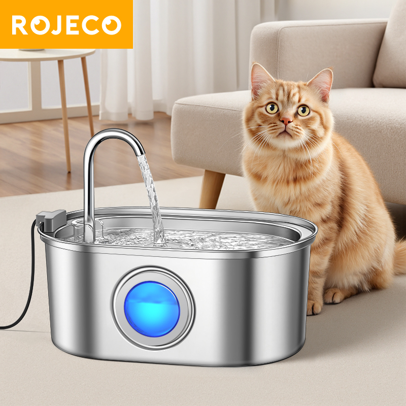 ROJECO 3.2L Stainless Steel Ca - đánh giá và giá Smart Pet Water Fountain Wifi