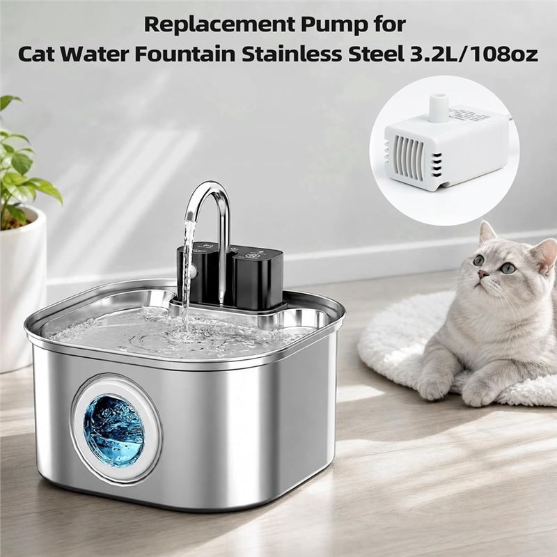 AT19-Pet Fountain Pump For 3.2 - đánh giá và giá Wireless Pet Water Fountain Battery