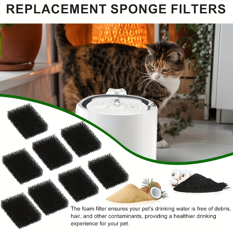 20Pcs Cat Water Fountain Foam  - đánh giá và giá Pet Water Fountain Pump Replacement