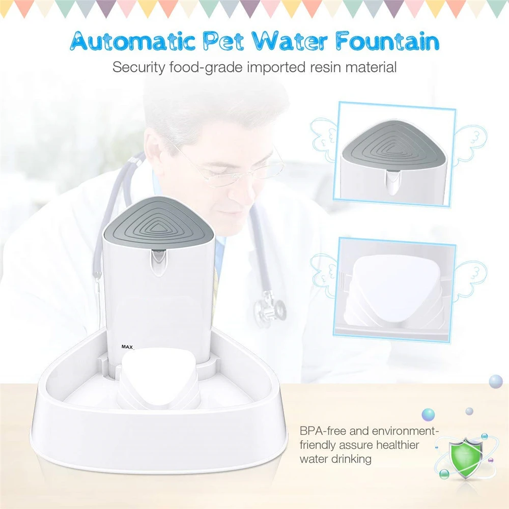 ELSPET Cat Fountain 1.5L/3L Dr - đánh giá và giá Automatic Cat Water Dispenser 3L
