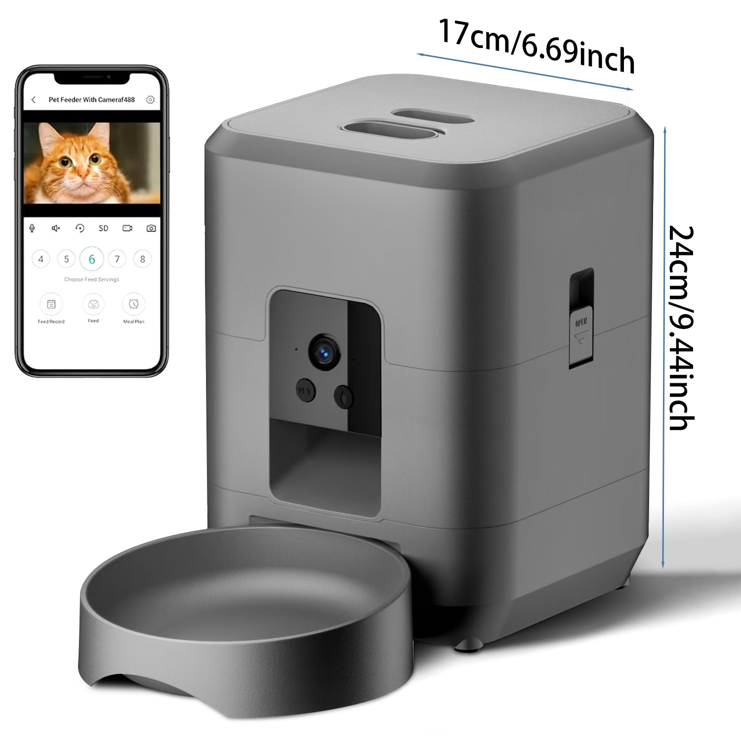 2L Automatic Pet Feeder Cat Sm - đánh giá và giá Smart Pet Feeder Camera Wifi