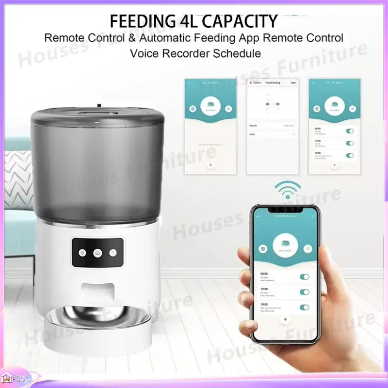 Automatic Pet Feeder for Cats  - đánh giá và giá Smart Pet Feeder Camera Wifi