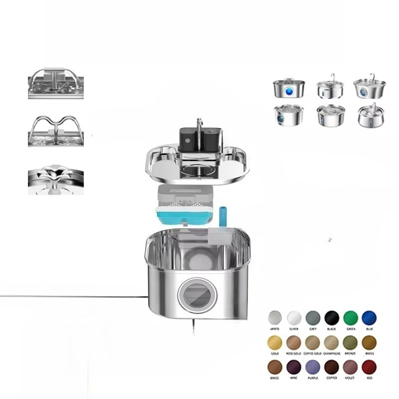 3.2L Wireless Cat Water Founta - đánh giá và giá Pet Water Fountain Stainless Steel